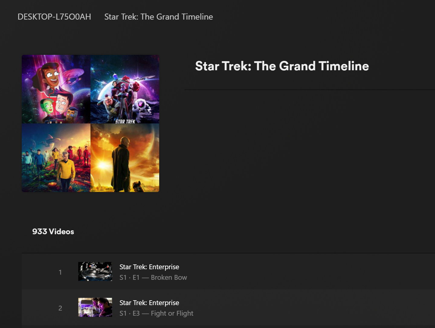 Star Trek: The Grand Timeline Playlist