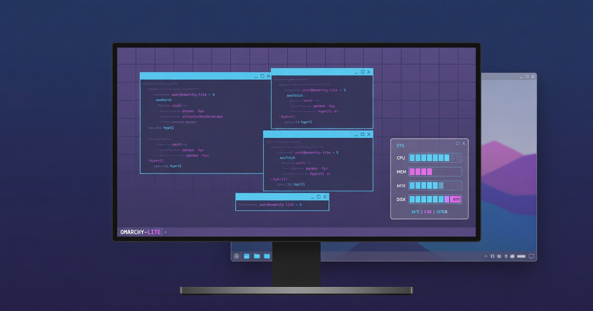 Cover image: Omarchy-lite: Hyprland next to Plasma, not instead of it
